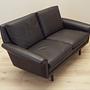 2-seater sofa leather brown 1960s 9