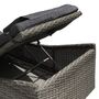 Sonnenliege Klappbar Polyrattan Grau 8