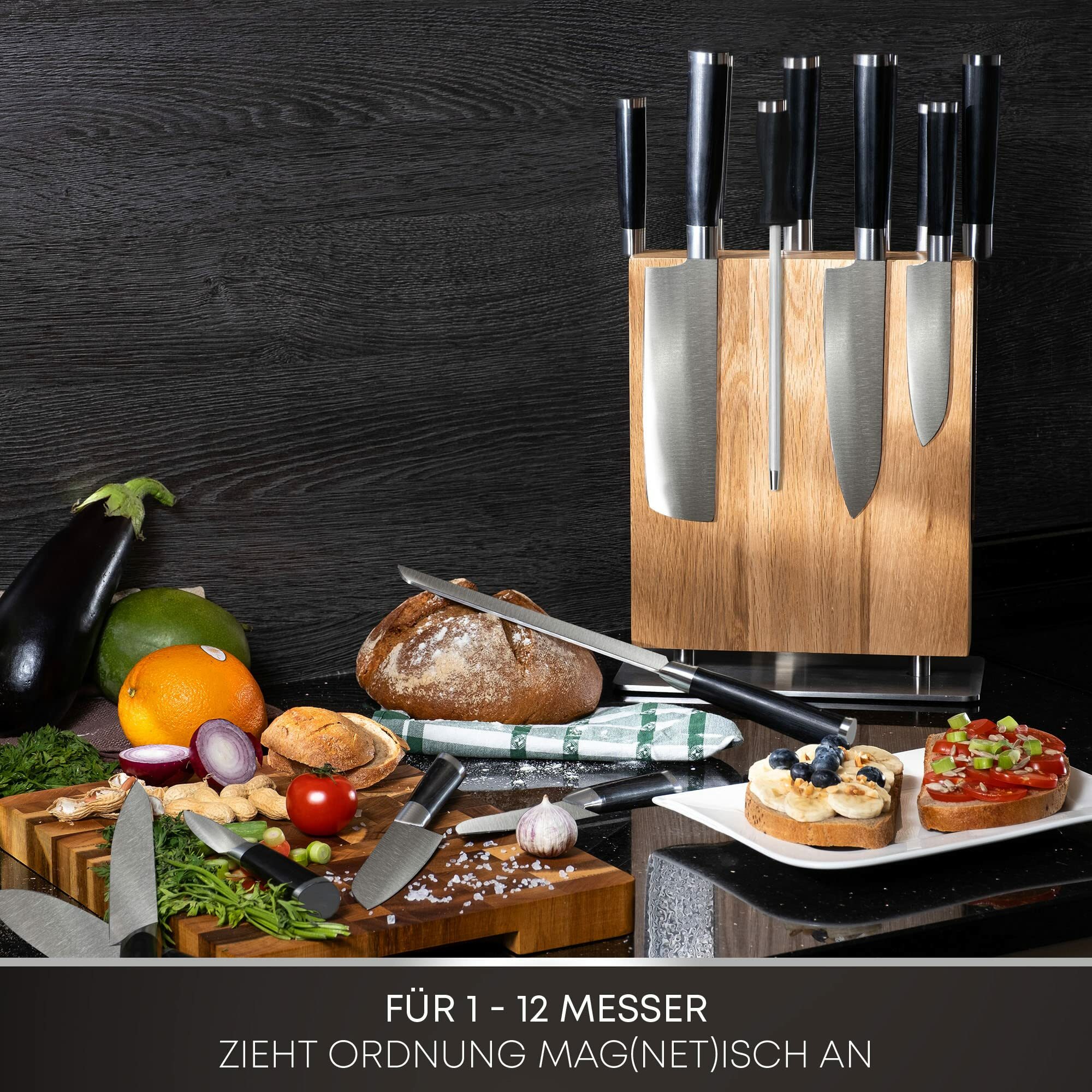 Messerblock Magnetisch Holz Natural 2