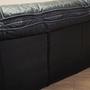 3-seater sofa leather black 1960s 11