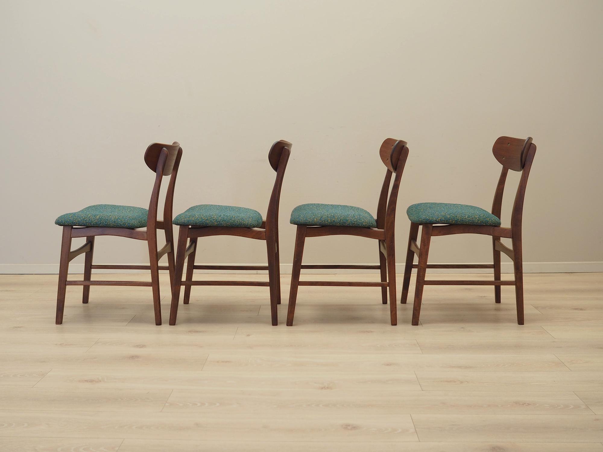 4x Sedia da pranzo in legno di teak anni '70 10