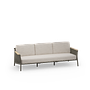 SCOOP Lounge Sofa 3-Seater Lava Aluminum Brown Cushions Beige 0