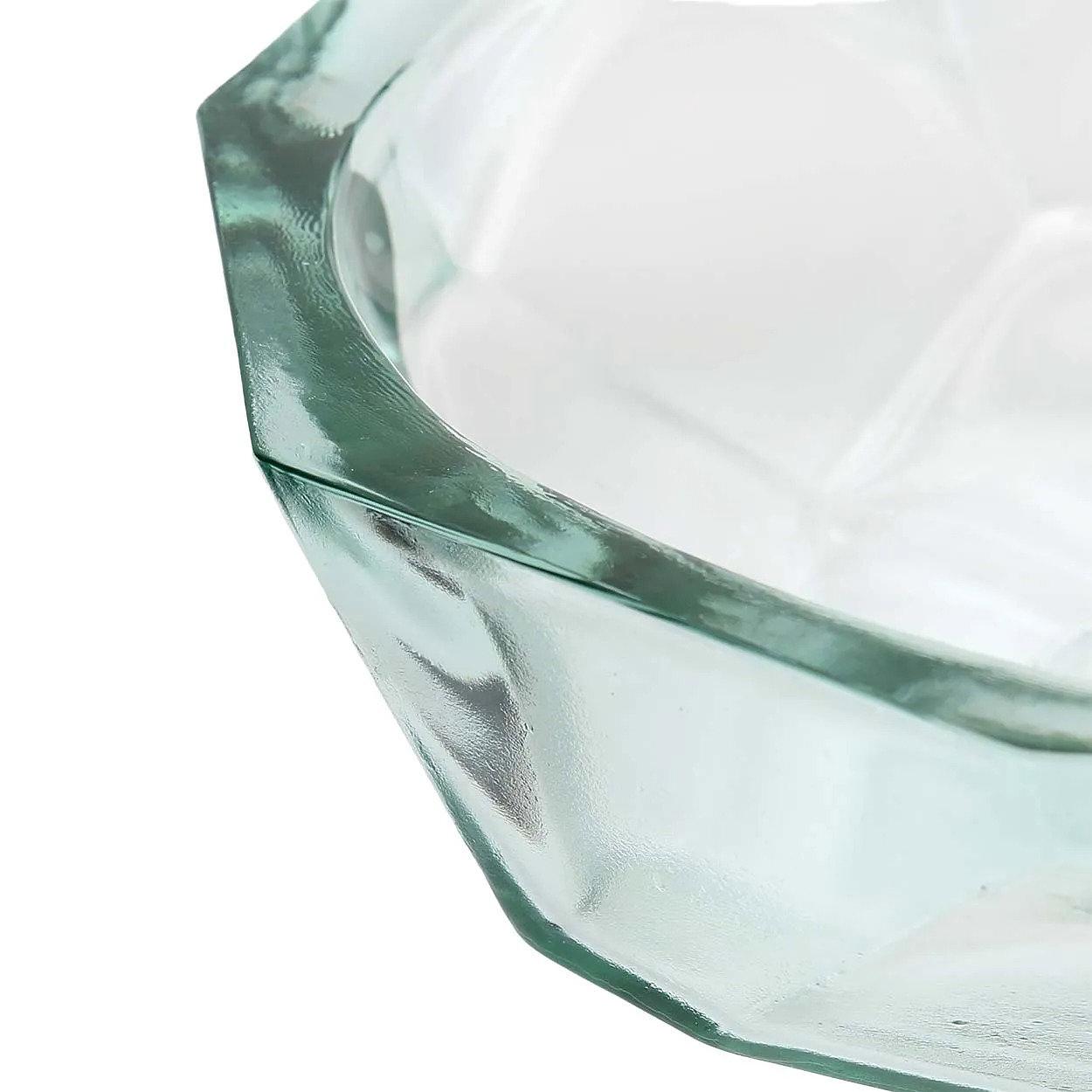 Origami bowl light blue glass 1