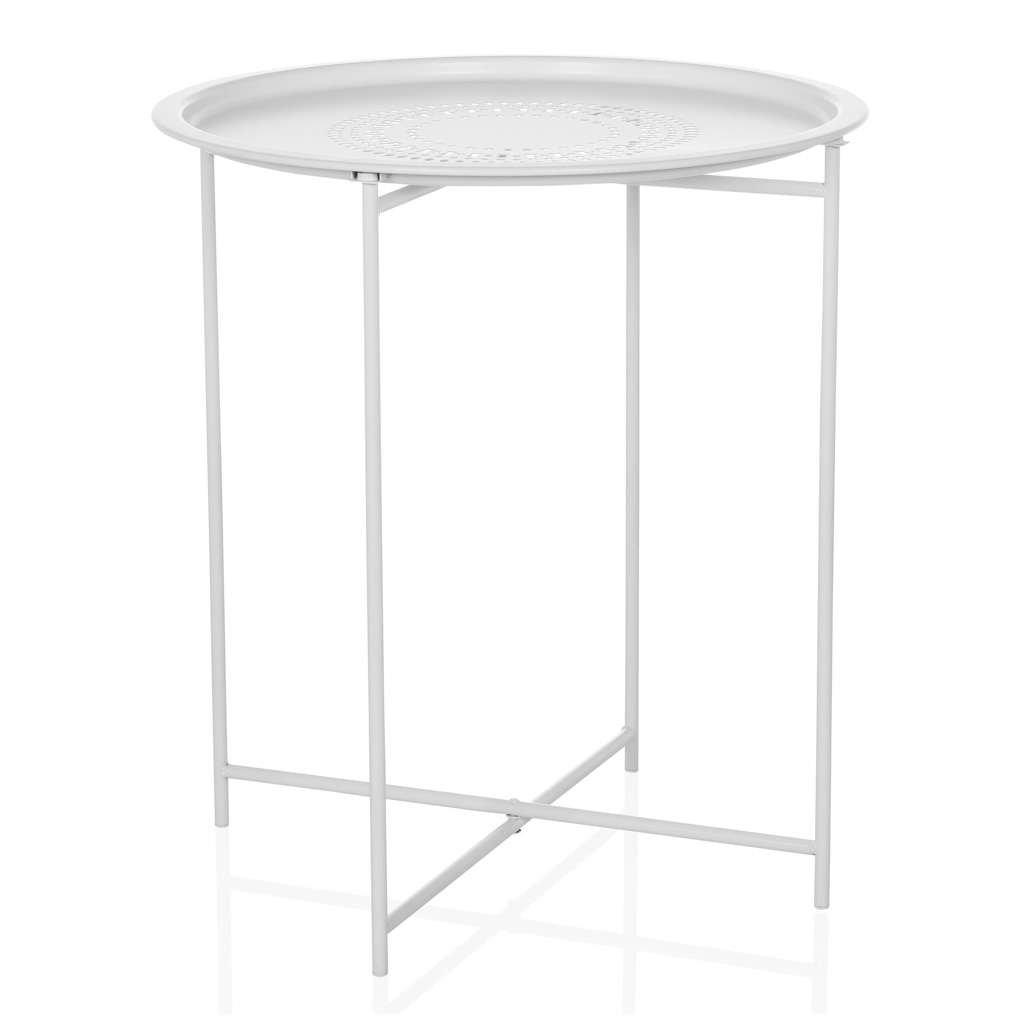 ALLRUND Beistelltisch Metall Weiß 8