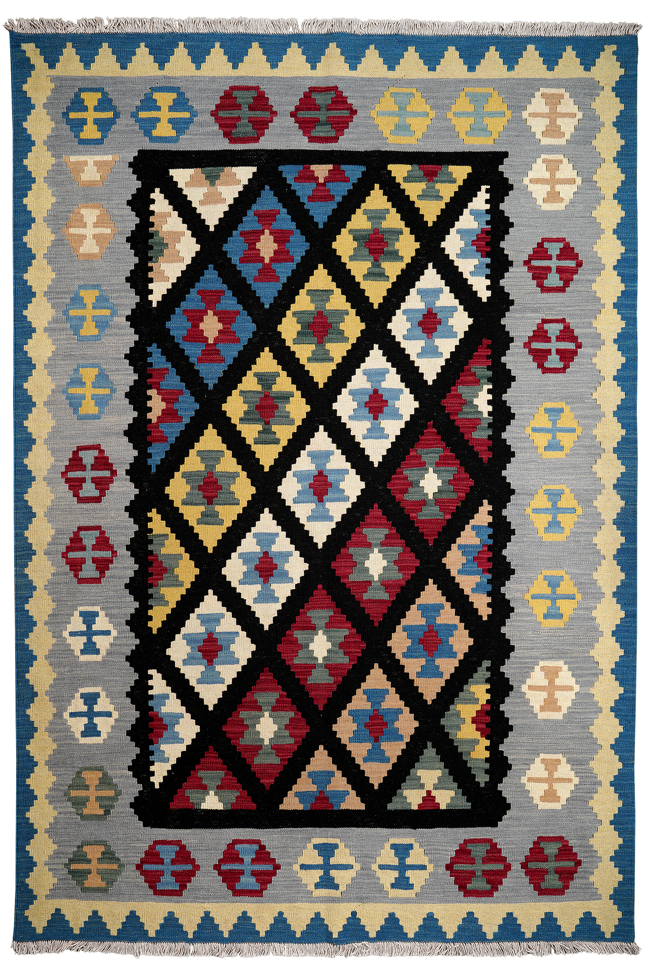 Kilim Gashgai Teppich Wolle Mehrfarbig 0