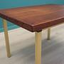 Tavolino vintage legno metallo marrone anni '70 12