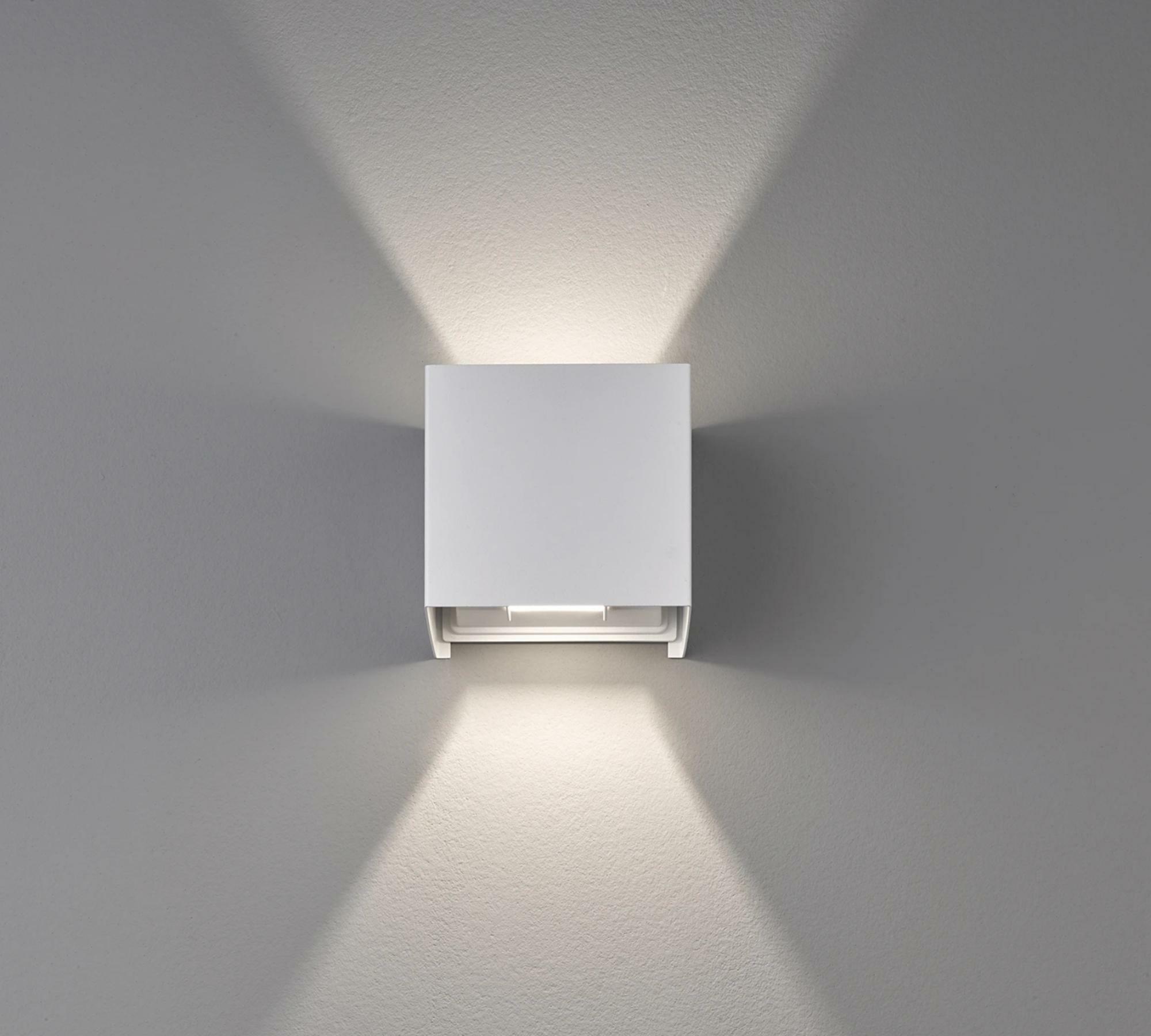 2-flame LED wall light Aluminium White 1