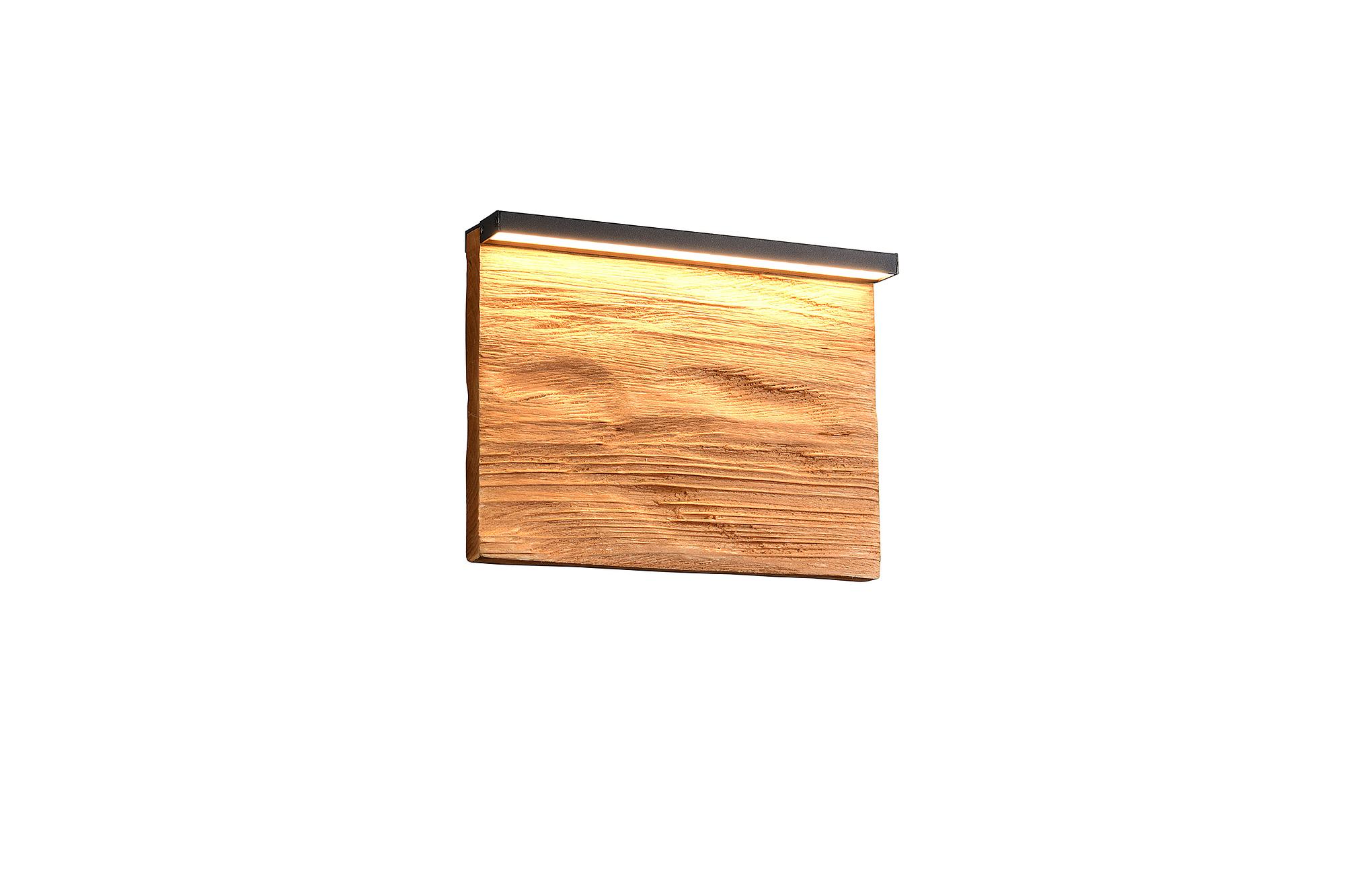 LED wall lamp Kalea 1-light pine iron 20 cm 2