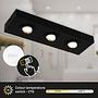 Morco LED-Deckenleuchte Aluminium Schwarz 3-flammig 3