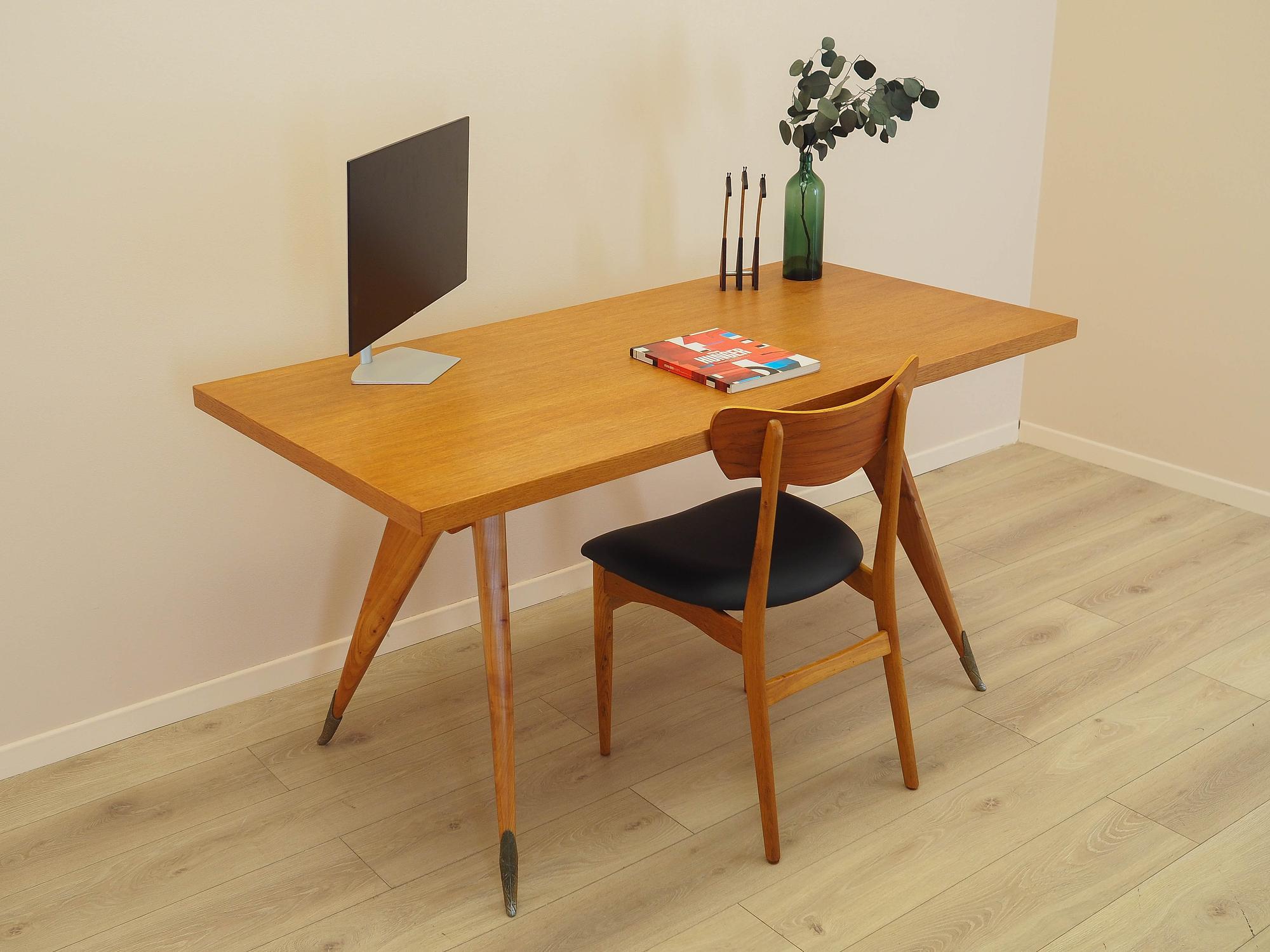 Schreibtisch Eiche Braun 1970er Jahre 3