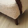 Vintage Sofa Buchenholz Beige Textil 1960er Jahre 13