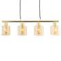 Pendant lamp glass metal brass 0