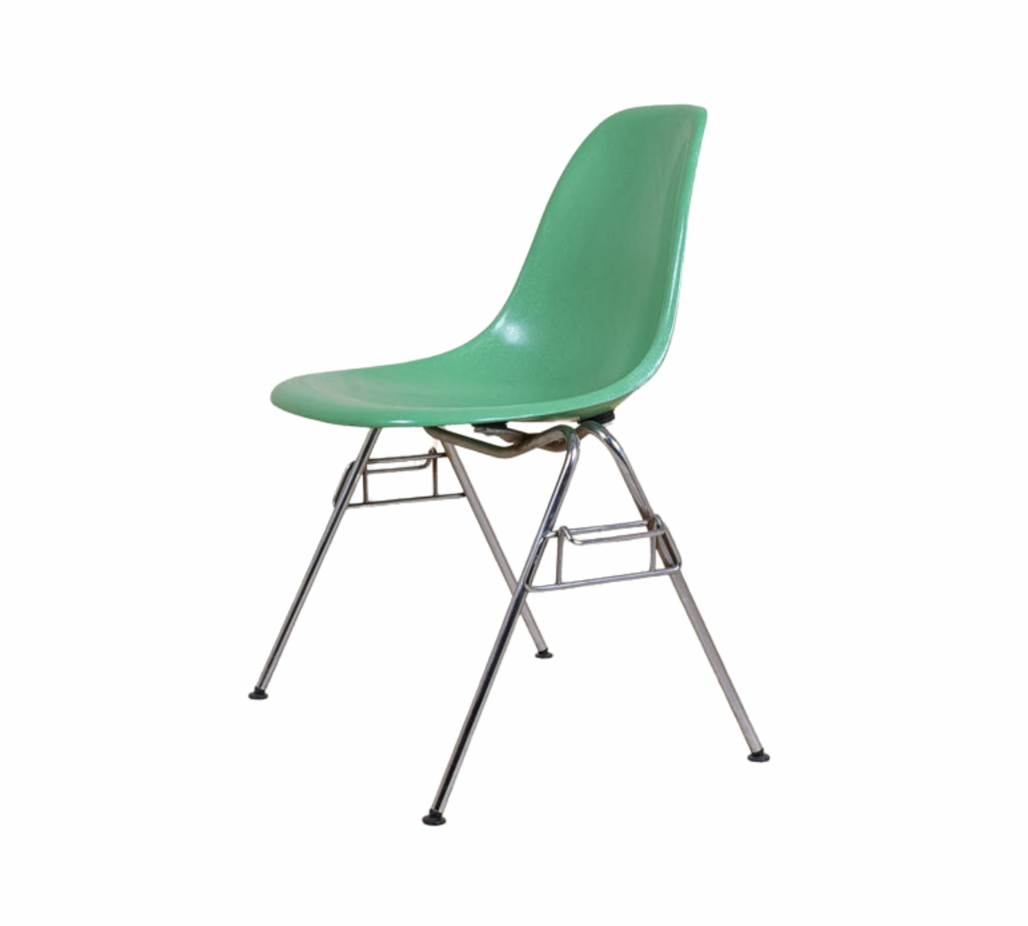 Eames Fiberglass Side Chair by Herman Miller Cadmium Green 6