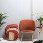 Loungestuhl Eschenholz Velour Terracotta 6