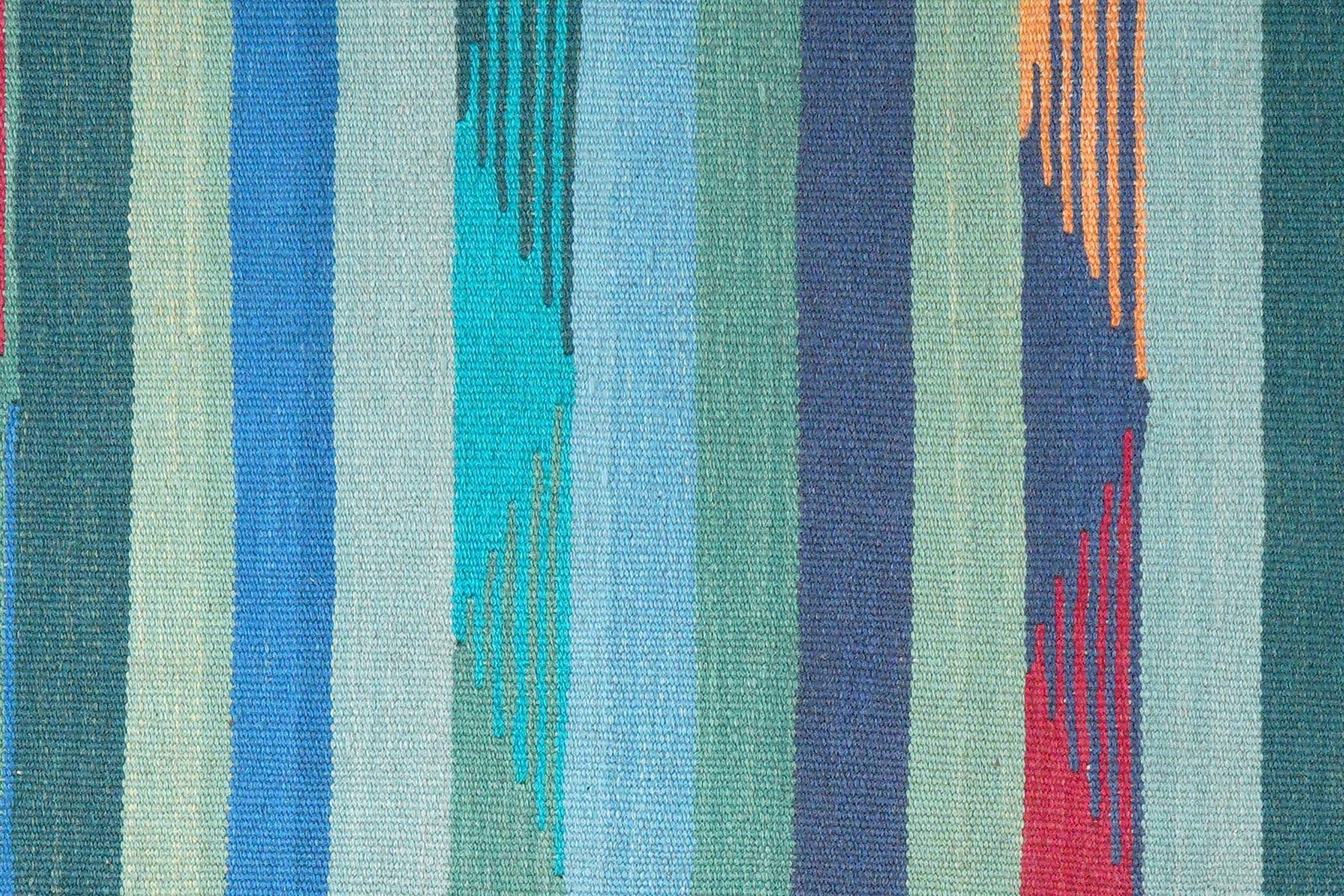 Kilim Gashgai Teppich Blau 3