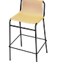 September Bar stool Leather Natural 0