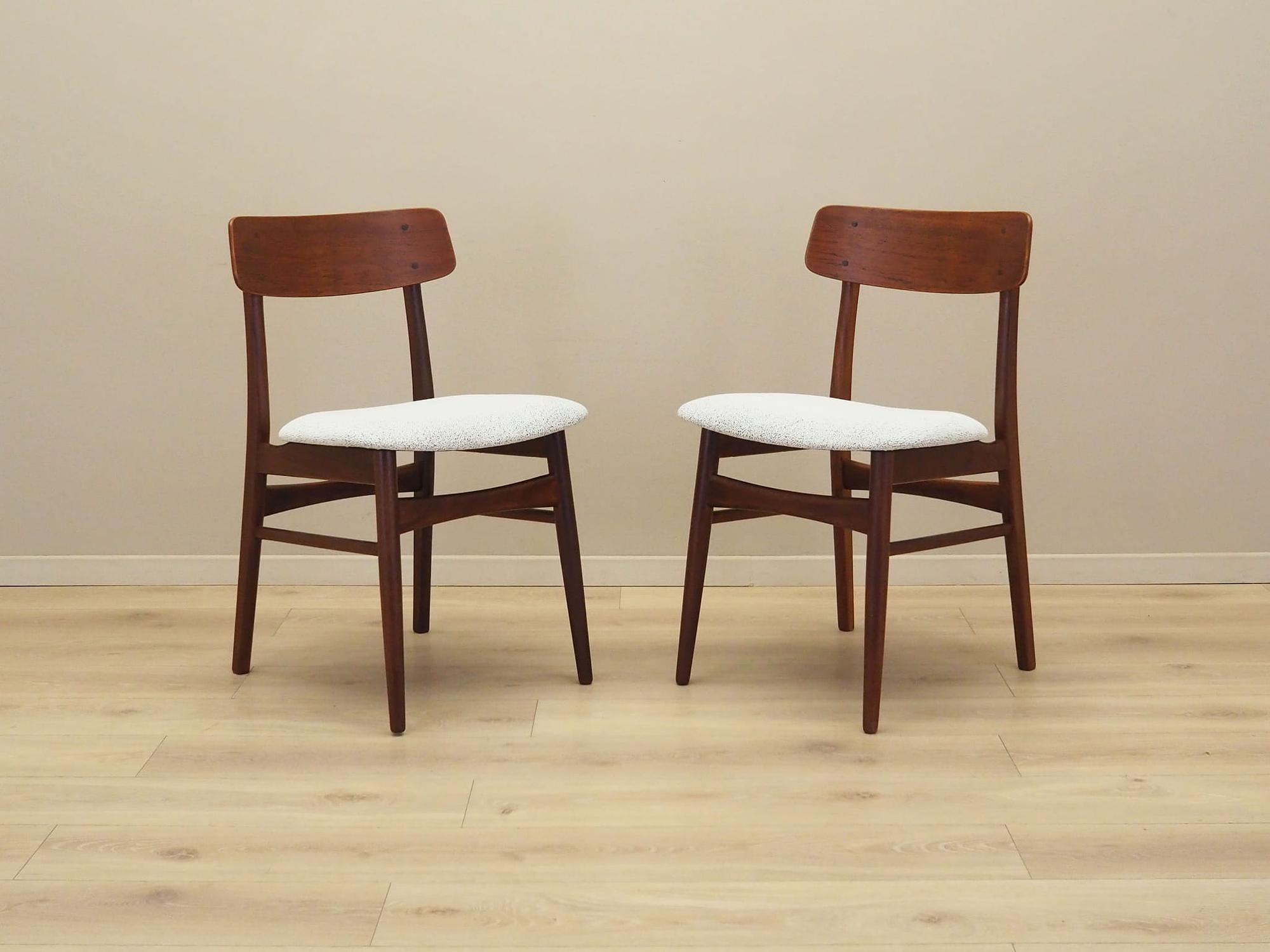 2x Esszimmerstuhl Teakholz 1970er Jahre 3