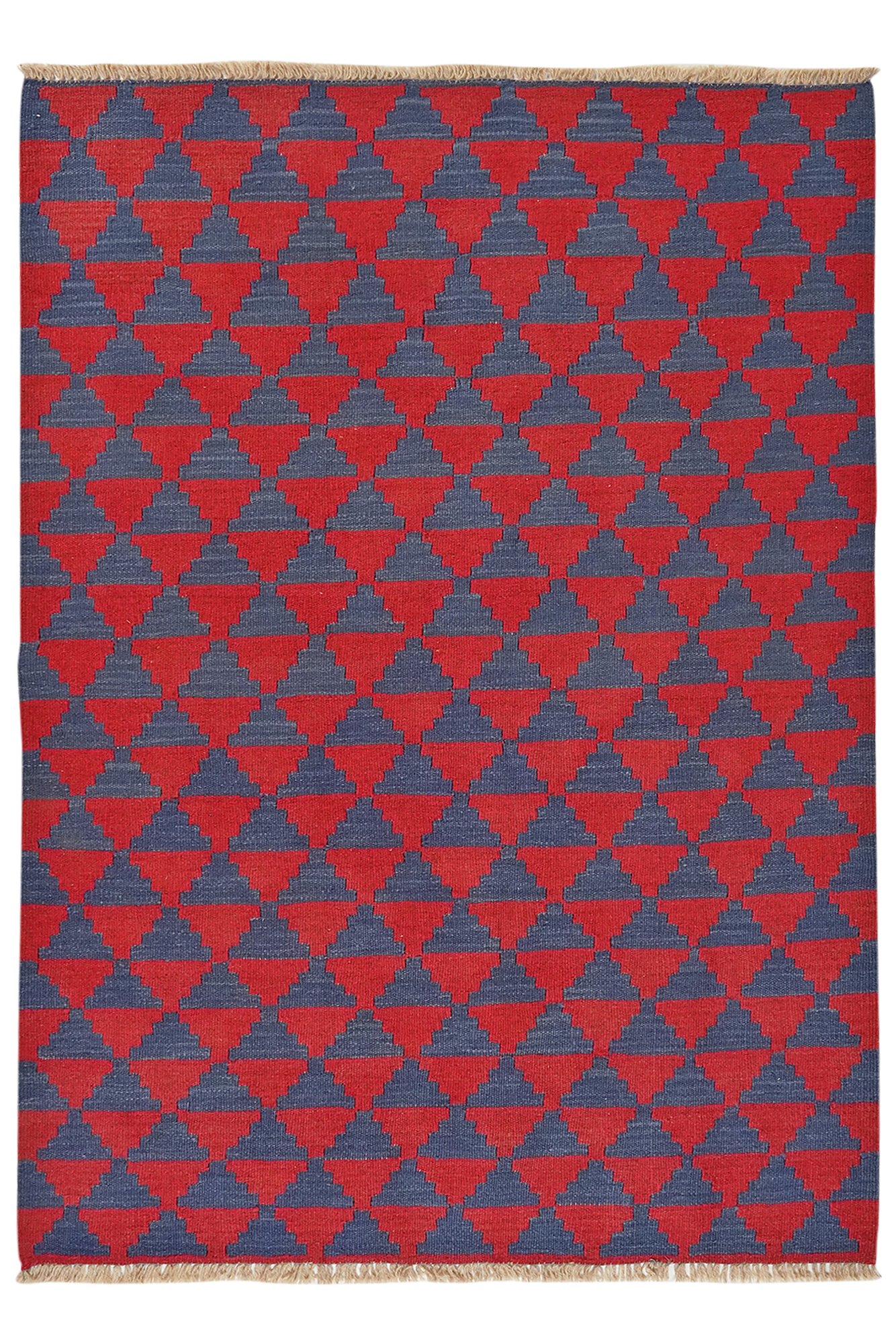 Kilim Gashgai Teppich Rot Blau 0