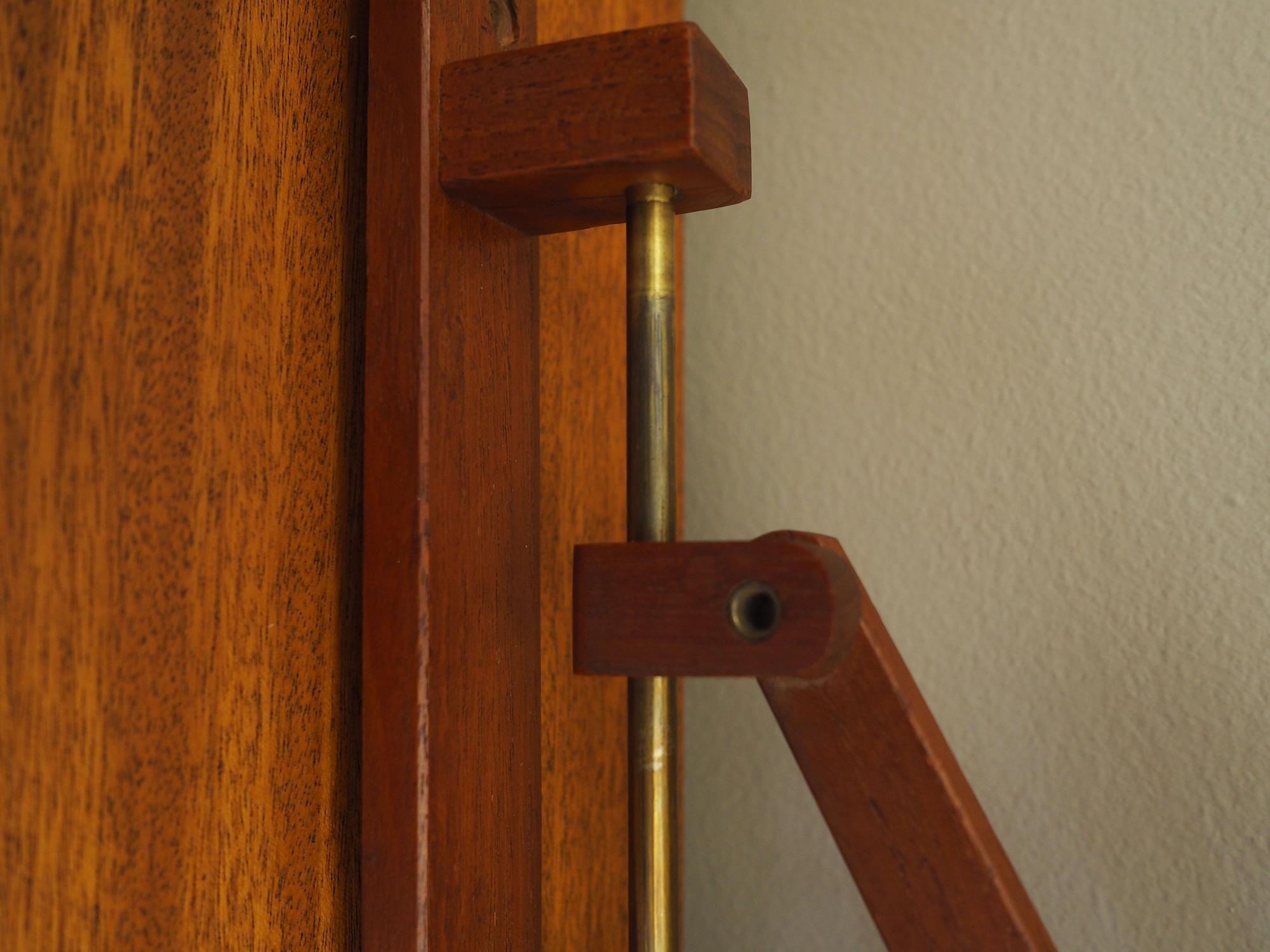 Scissor Wandleuchte Teakholz 1970er Jahre 5