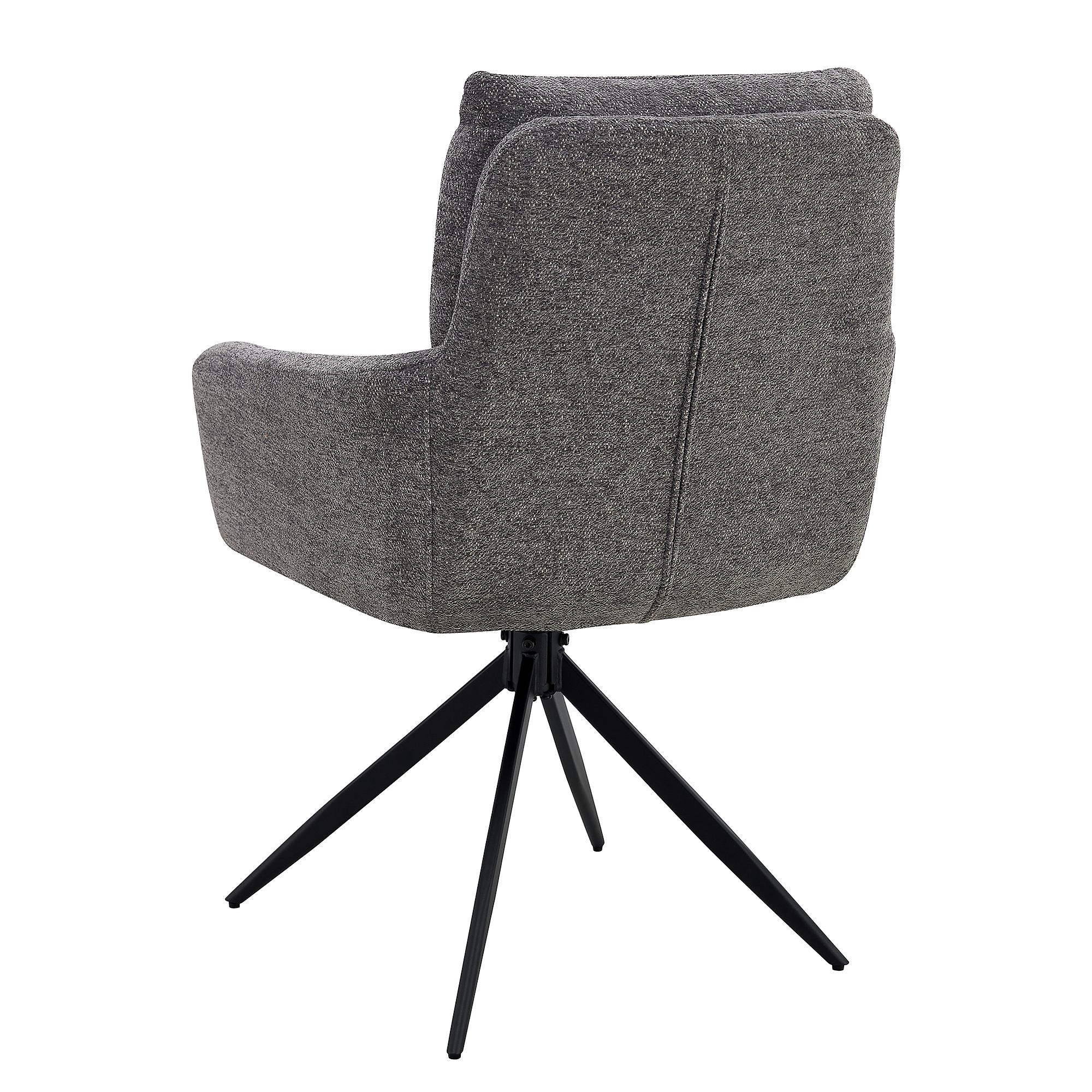 LOBBS Swivel Armchair Set of 2 Grey 4
