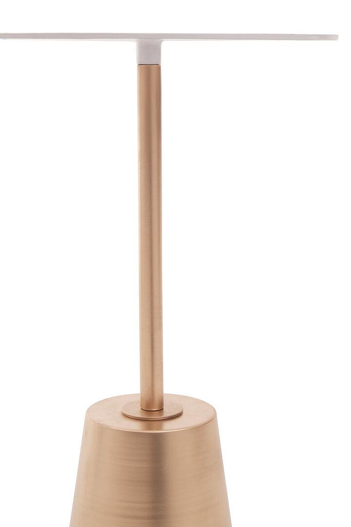 Avola Tavolino Rotondo Effetto Marmo Bianco Oro 2