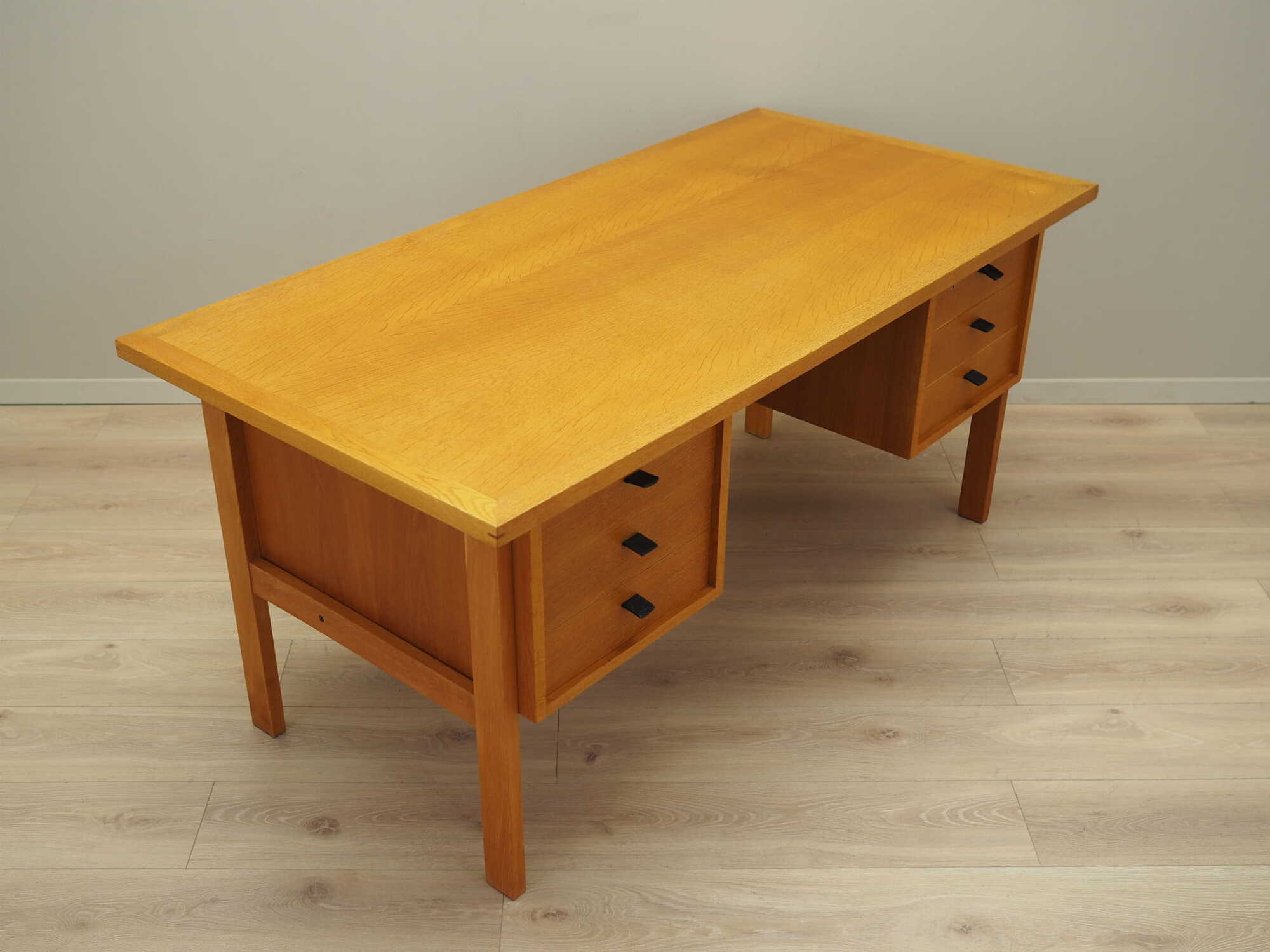 Vintage Desk Ash Wood Brown 1960s 5