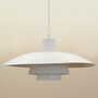 Vintage Pendant Lamp Metal White 1960s 1