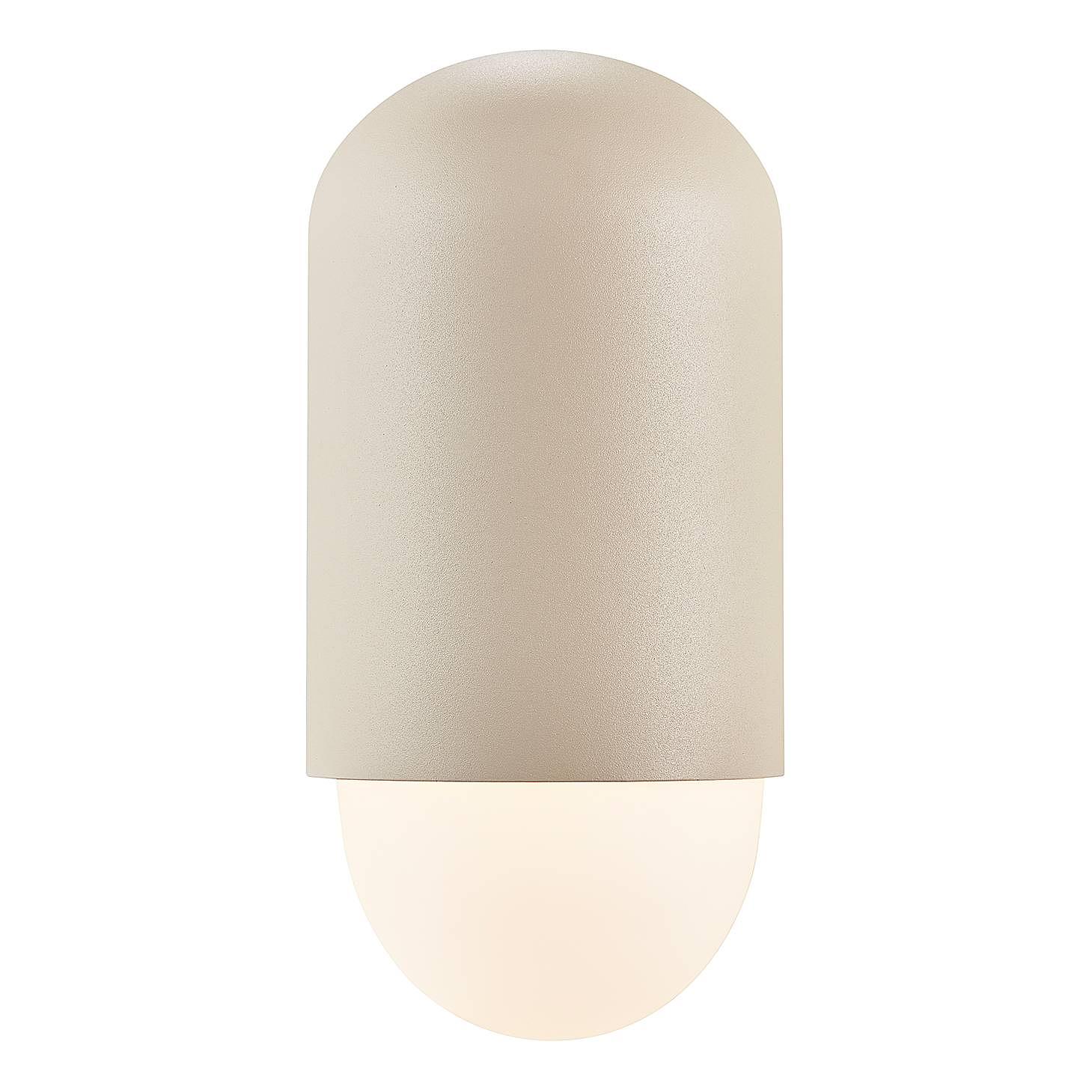 Outdoor Wandleuchte Heka Aluminium / Glas 1-flammig Beige 4