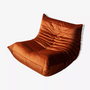 Togo Armchair Velvet Amber Orange 0