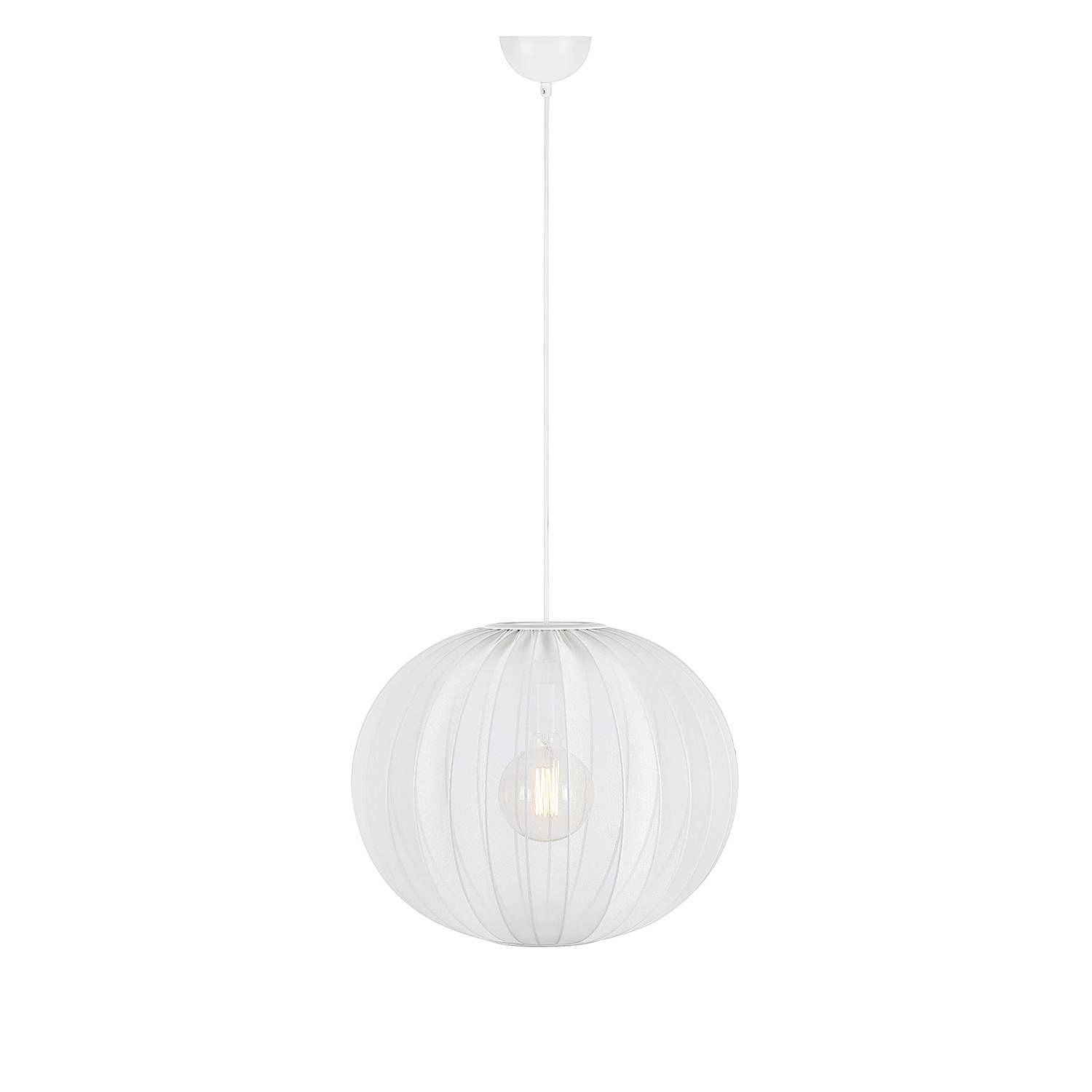Pendelleuchte Florence Eisen Nylon Weiß 1