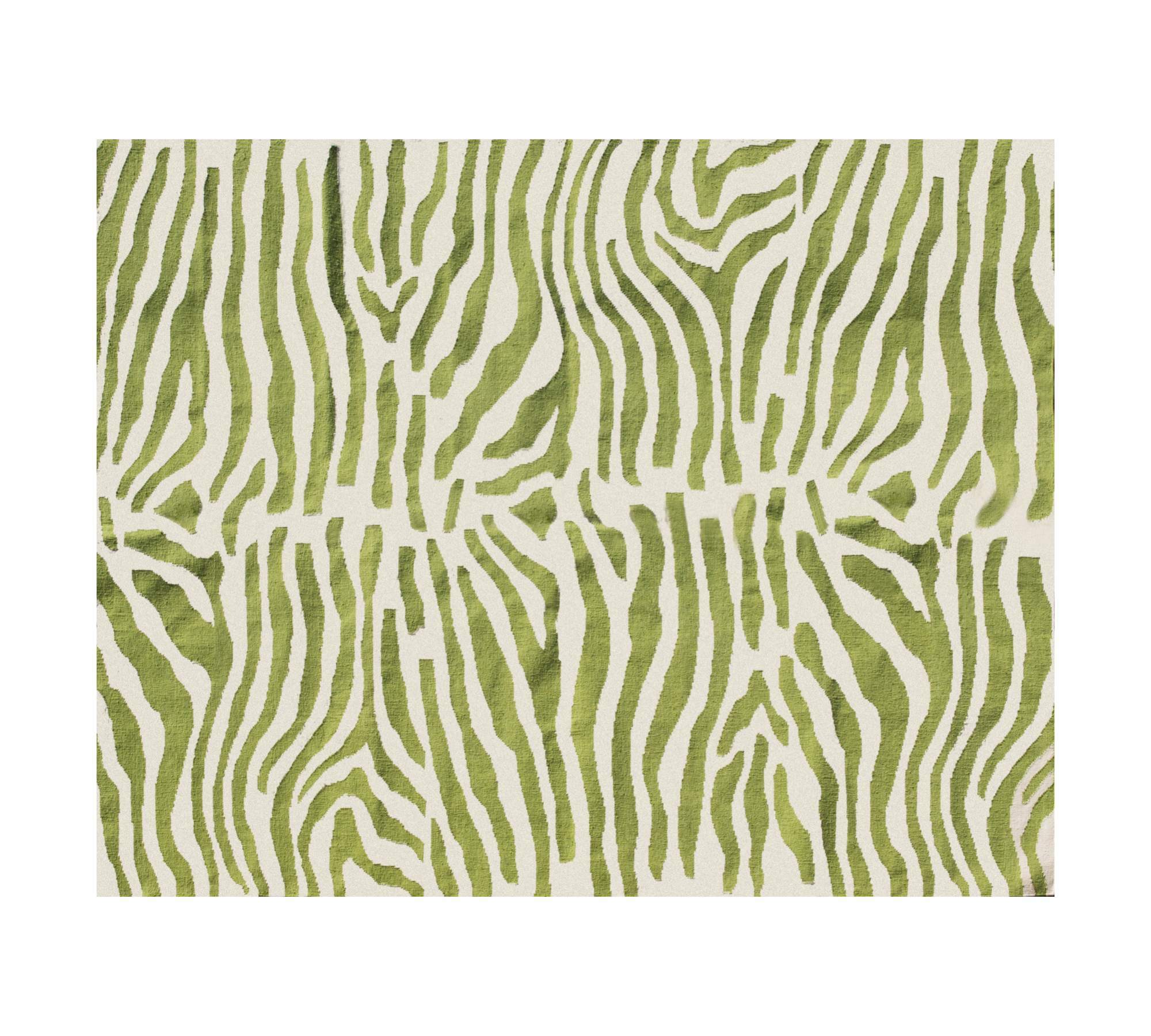 Outdoor-Kilim Teppich Tigermuster Grün 230 x 300 cm 0
