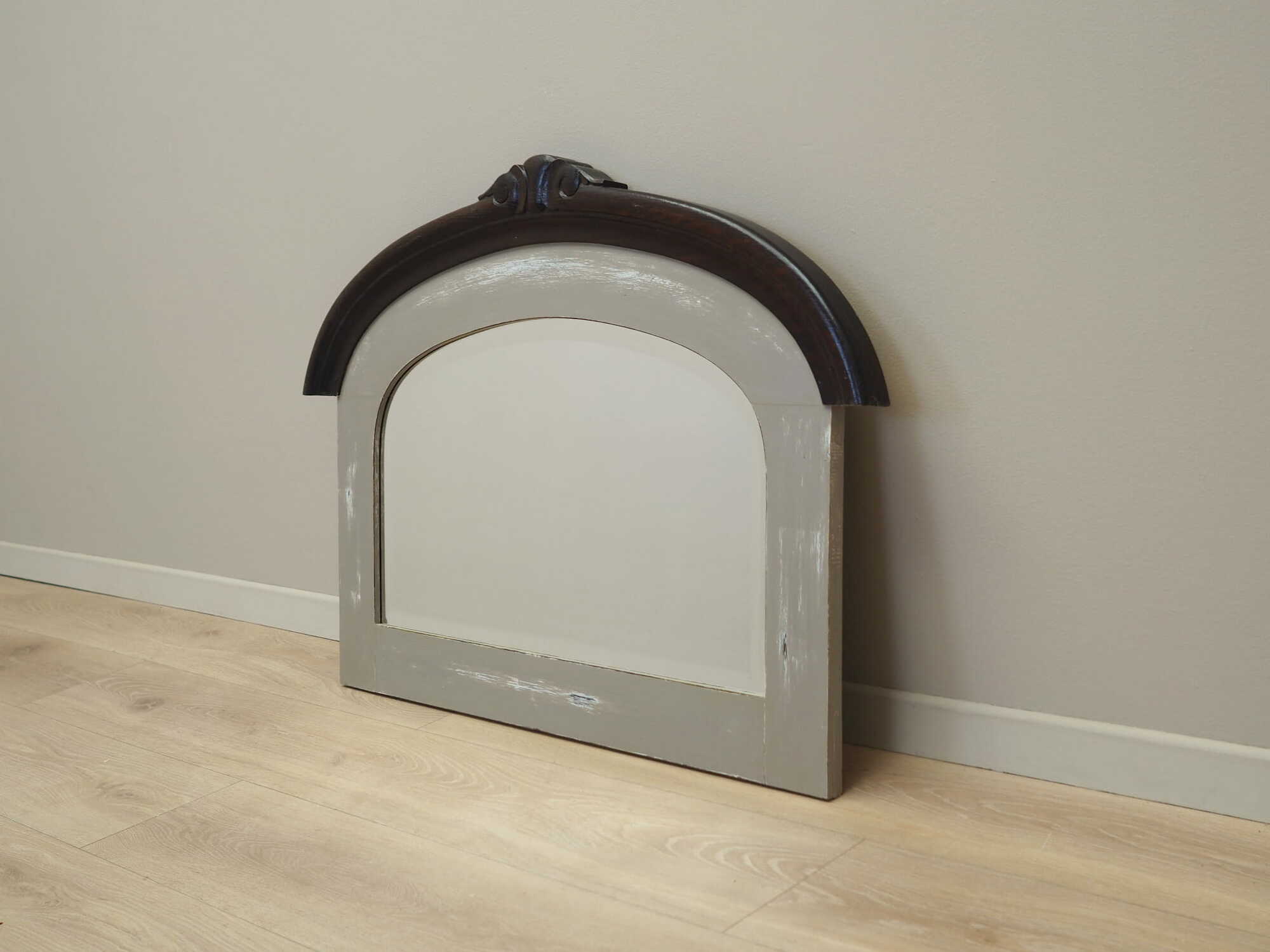Vintage Mirror Oak Wood Brown 1960s 4