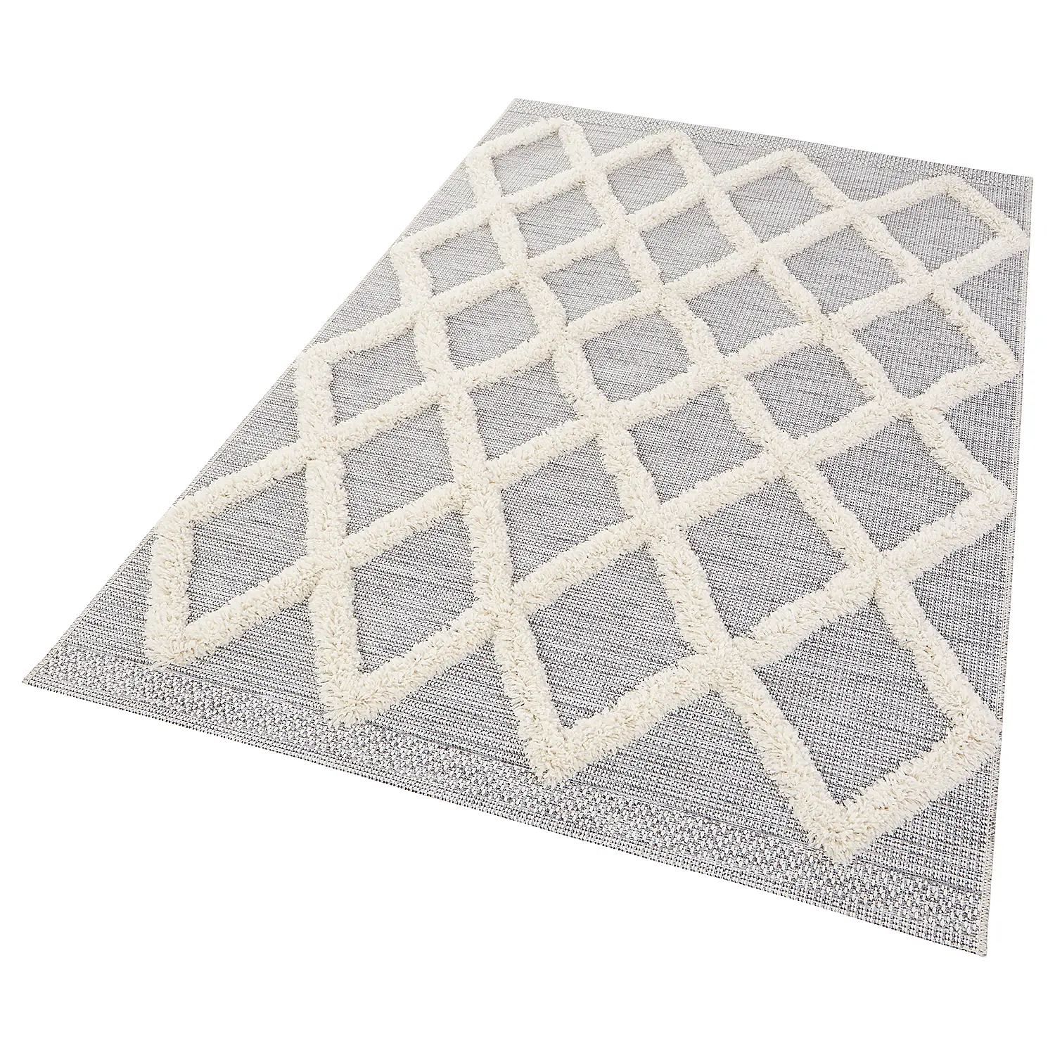 Ayoun In-/Outdoorteppich Hellgrau Creme 2