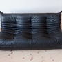 Togo Sofa 3-Sitzer Madras-Leder Schwarz 1