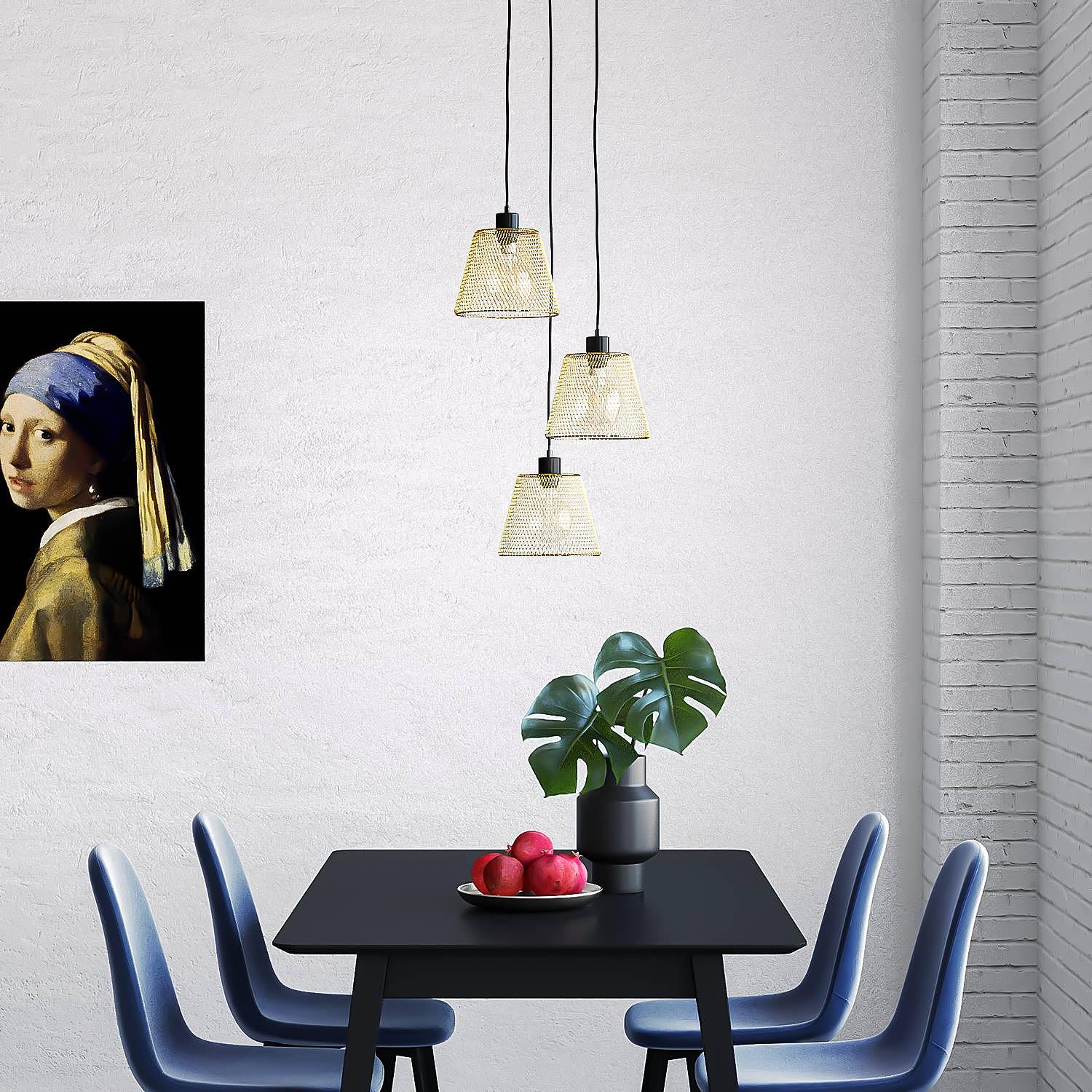 Le Vigan Pendant Lamp Iron 3-bulb 1