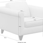 Amadeo Sessel Leder Grau 8