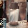 Battery Table Lamp Riffle TypeA Aluminum Brown 1
