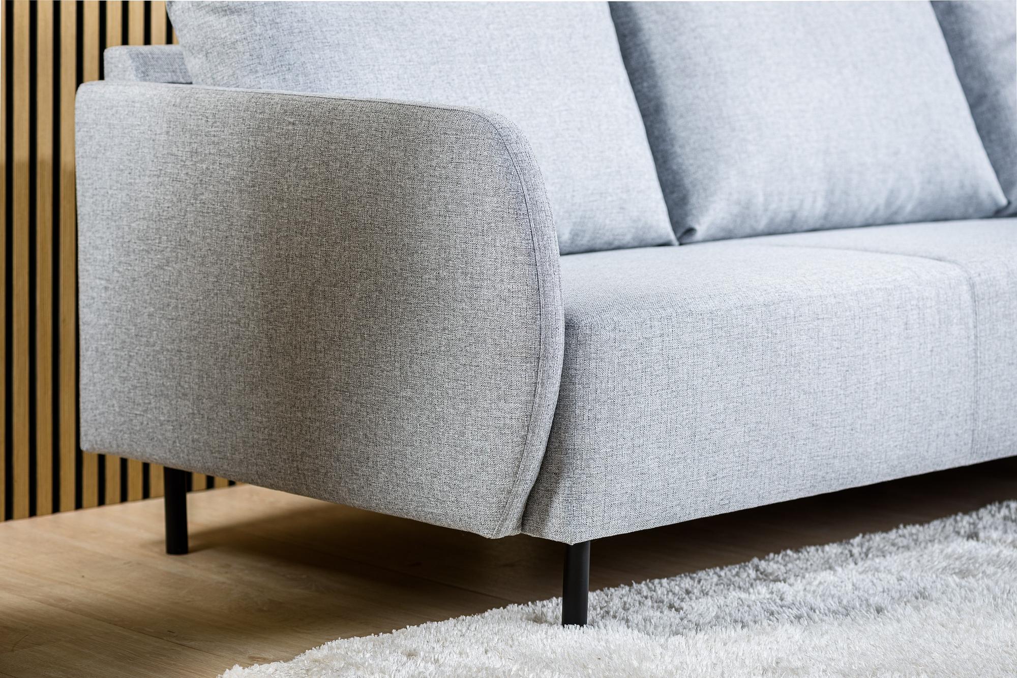Sofa 3-Sitzer Chaiselongue Links Rechts Urban U311 Grau 1