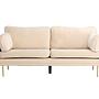 Boom Sofa 3-Sitzer Samt  Creme 1