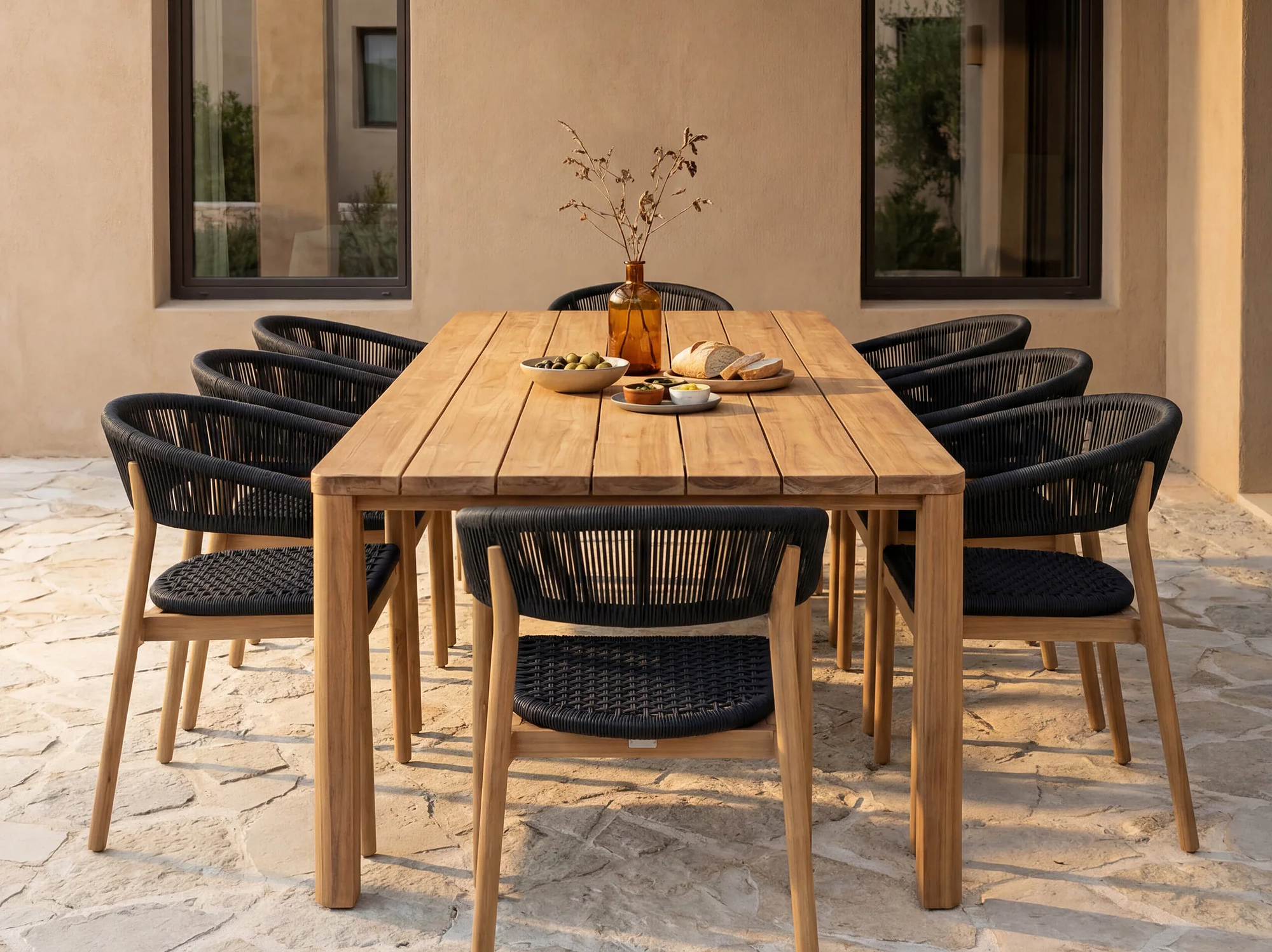 Menara Garden Table Solid Wood Light Brown 1