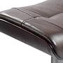 Fußhocker Leder Schokoladenbraun 5