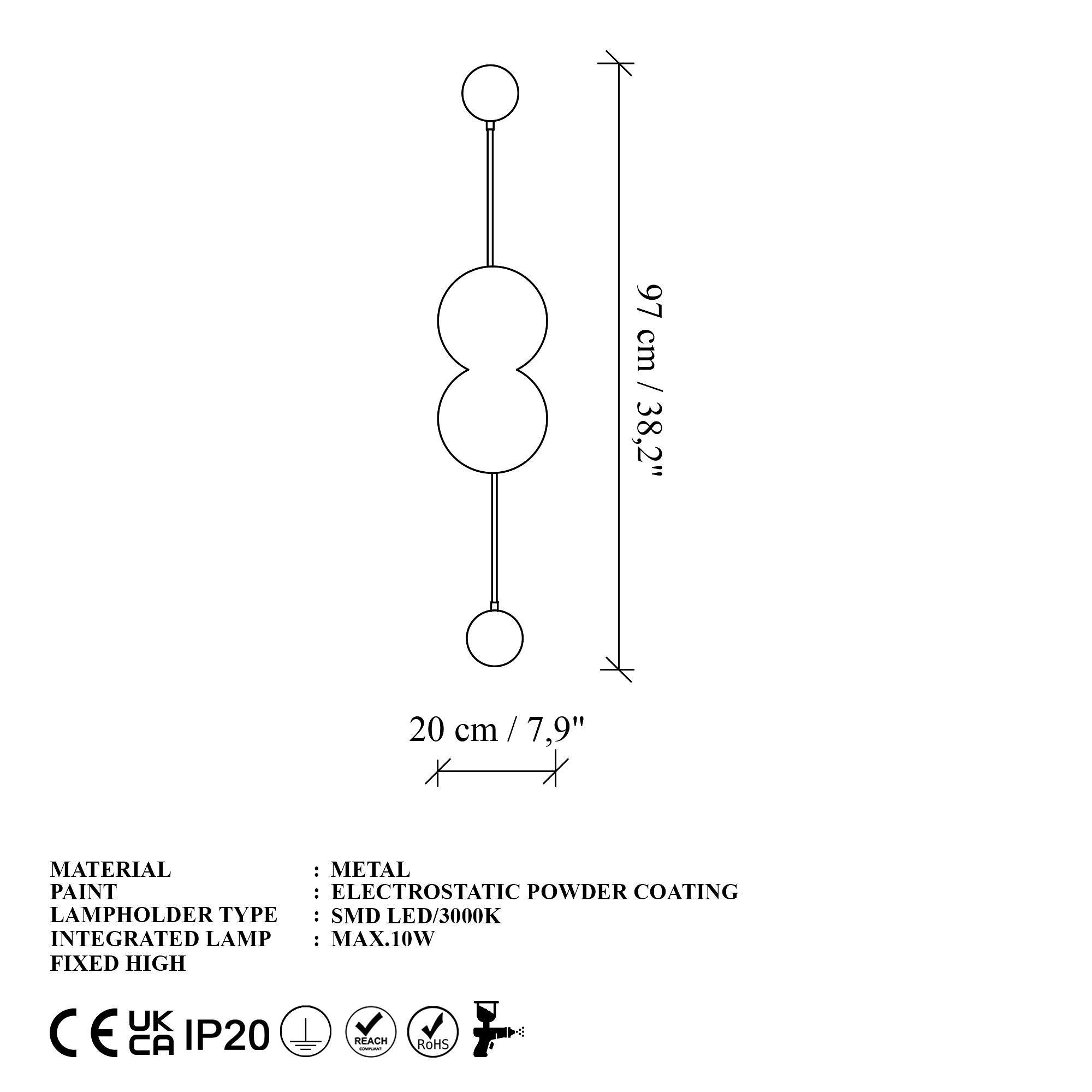 Ledos Wall Lamp Metal Gold 7