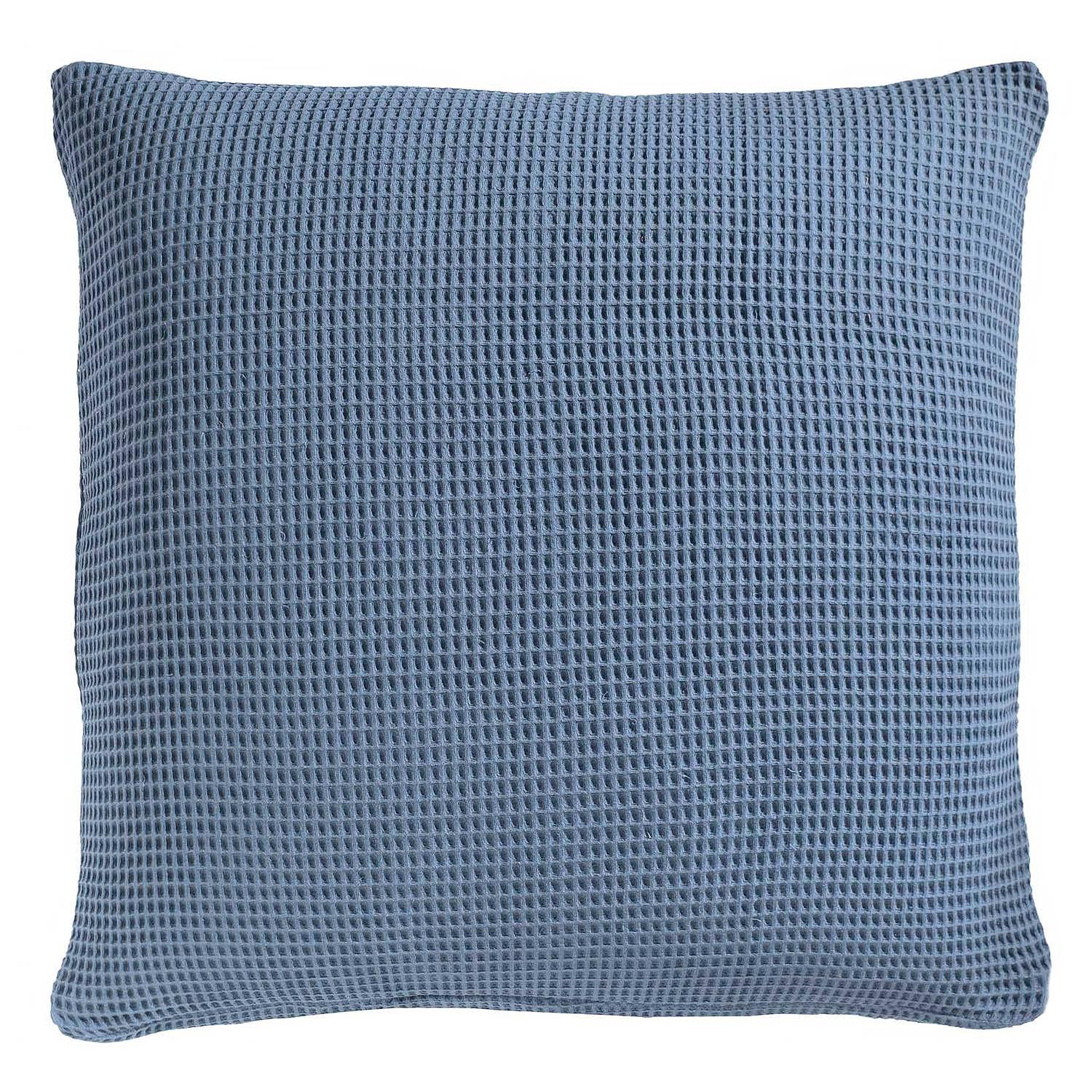 Wafel II Kissenbezug Baumwolle Eisblau 80 x 80 cm 0
