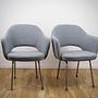 Saarinen Conference Armchair Textile Metal Grey 5