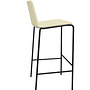 Flex Barhocker Leder Aluminium Weiß 1