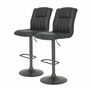 2x Bar stool Microfiber Steel Anthracite 0