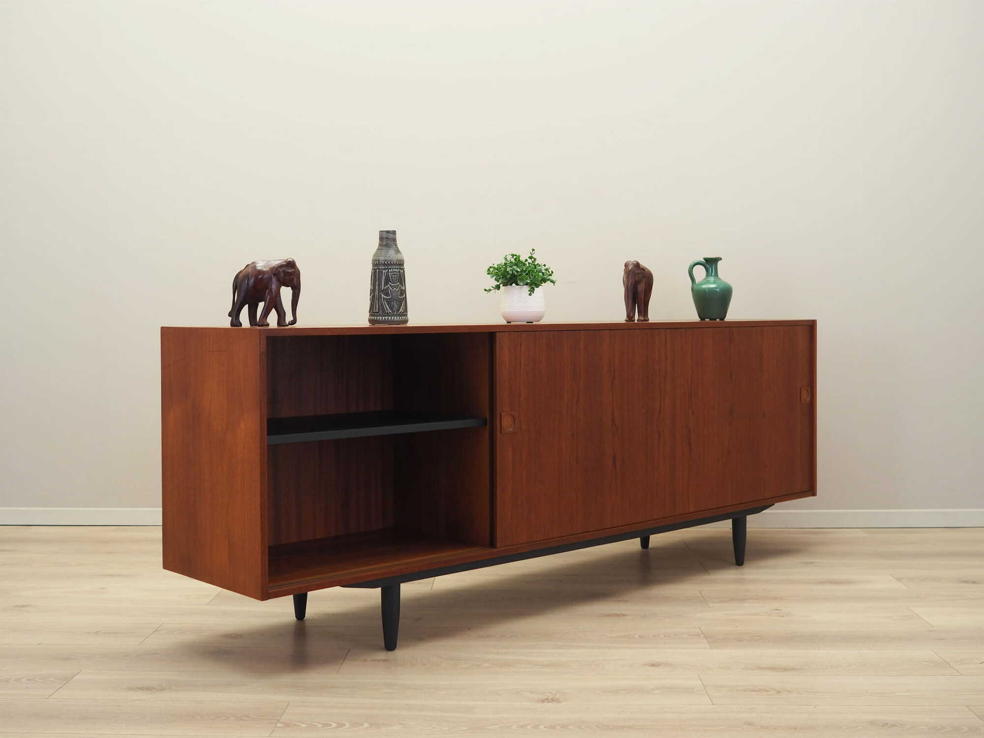 Vintage Sideboard Teakholz Braun 1970er Jahre 6