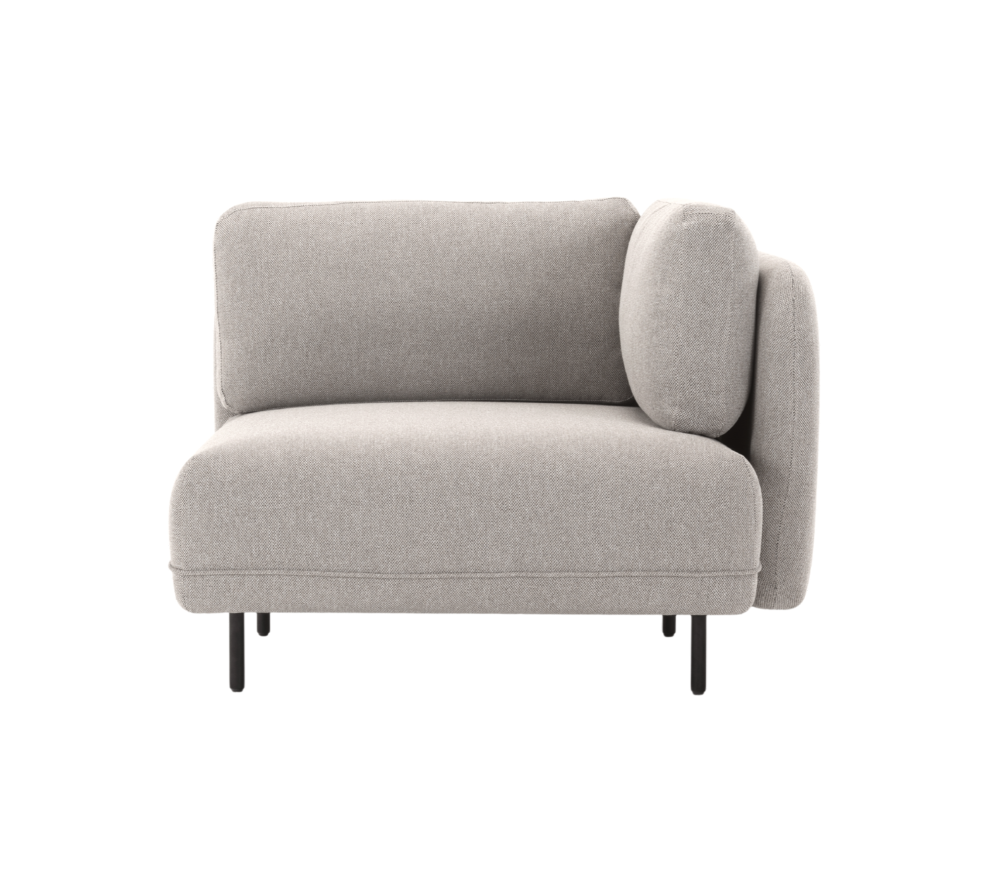 Ellis 1-Sitzer Eckmodul abnehmbare Armlehne Agnes Brown 0