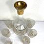 Carafe with 6 glasses gold stripes 1