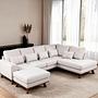 Ecksofa Japandi 3-Sitzer Rechts Beige 1